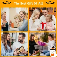 Veilleuse fantôme Halloween 3D Lampe tactile LED mignonne en résine Décoration de chambre Lumières Lampes de bureau pour enfants Fonctionnant sur piles Lampes de chambre