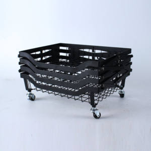 사무실, 거실, 주방 용 다기능 접이식 4 계층 도구 트롤리 카트 잠글 수있는 바퀴 - Product Image 4