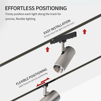 Aisilan Rail magnétique ultra-fin 5 mm, système intelligent à intensité variable, nickel commercial, pour éclairage sur rail magnétique