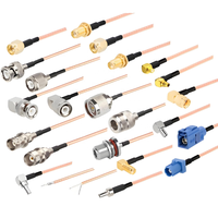 Verbeterde Signaal F-Type 3-weg Coax Splitter Kabel 6,8 inch F Male naar Dubbele F Female 50 Ohm RG316 voor TV Antenne Satellietontvanger