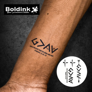 <span class=keywords><strong>Tatouage</strong></span> au stylo Boldink personnalisé, réaliste, motif G, motifs hauts et bas, art corporel, imperméable, longue durée 2 semaines, encre Jagua Juice - Product Image 3