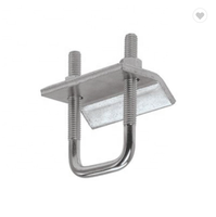Pince de fixation APO avec boulon en U, acier au carbone Q235B galvanisé à chaud, raccord pour profilé pour support solaire et suspension de tuyaux