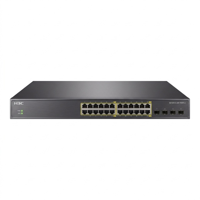 H3C S5130V3-28P-PWR-LI Original 24-Port Gigabit PoE+ Managed Switch | 370W Power Budget | 4 SFP Uplink Enterprise Network Switch
