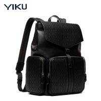 Sac à dos multifonctionnel imperméable pour ordinateur portable en cuir PU et nylon avec fermeture éclair, ceinture à coussin d'air, personnalisable, idéal pour l'extérieur - Grande Vente
