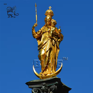 Grande église bâtiment religieux métal Notre Dame Statues grandeur nature Bronze <span class=keywords><strong>Mère</strong></span> <span class=keywords><strong>Marie</strong></span> Sculpture Statue - Product Image 1