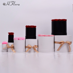 HFlora Vente en gros de belles roses roses bon marché de 5 à 6 cm, vraies roses, cadeau pour la Saint-Valentin, Noël, la remise des diplômes, l'anniversaire, <span class=keywords><strong>boîte</strong></span> finie - Product Image 3