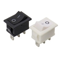 Interrupteur à bascule tactile KCD1Mini 15*21 PVC 3A SPST 2 positions, bornes longues, rouge/noir/blanc, vente en gros