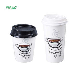 Tùy Chỉnh Thực Hiện Vasos Polipapel Phân Hủy Sinh Học 8Oz 10Oz 12Oz 16Oz 20Oz In Màu Dùng Một Lần <span class=keywords><strong>Pp</strong></span> Dome Nắp Giấy Cốc Cà Phê - Product Image 1