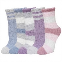LOFIR Chaussettes d'hiver pour femmes, douces et moelleuses, en polyester thermique, respirantes, chaudes, pour bottes, cadeau de Noël, 5 paires