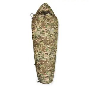 Akmax模块化睡袋系统，配有G-Loft棉和防水Bivy罩，适用于寒冷天气的野营和生存避难所