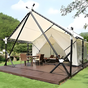 Tente de <span class=keywords><strong>camping</strong></span> de luxe avec structure en acier, cabane avec salle de bain pour le glamping africain, carpa, tienda de safari - Product Image 1