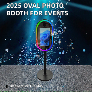Machine photomaton miroir magique à écran tactile de forme ovale, très vendue, pour bar, mariage, fête, événement - Product Image 6