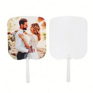 Éventails photo imprimables double face, vierges pour sublimation, en plastique, pour la création de logos DIY, publicités promotionnelles et cadeaux, style artisanal 'Love' - Product Image 1