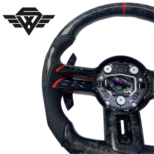 Volante Deportivo Personalizado de Lujo en Fibra de Carbono Real y Cuero, Compatible con W223 809Y W205 W464 Clase E, Alta Calidad - Product Image 2