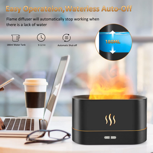 Flame Aroma <b>Essential</b> <b>Oil</b> <b>Diffuser</b> Desktop Lights Simulation Fireplace <b>Diffuser</b> <b>for</b> Home Office - Product Image 5