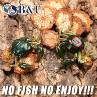 12 pièces/sac, 3,8 mm, 2,5 g, Leurre de pêche au crabe, Simulation 3D, Appât artificiel souple pour Pêche en mer (Bar, Wrasse, Cabillaud), Matériel de pêche