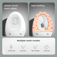 WC intelligent tout-en-un en forme d'œuf à prix avantageux, avec télécommande, bidet électrique, siphon en S, double chasse, en céramique, pour usage domestique