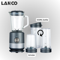 Mini-mixeur électrique NK-B170 en acier inoxydable, 4 lames, 500W, 2 vitesses, mixeur portable, moulin à épices, mixeur de table sportif