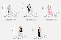 Kleine Figur Paar Luxus Geschenk Hochzeit Miniatur Souvenir niedlich kreative süße Tischplatte Kuchen Topper Auto Schneekugel Dekoration