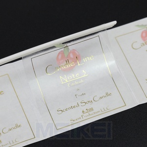 Bạc lá tem Matt rõ ràng Vinyl Nhãn dán dầu bằng chứng không thấm nước Frosted Vinyl Nhãn rõ ràng cho mỹ phẩm chai - Product Image 5