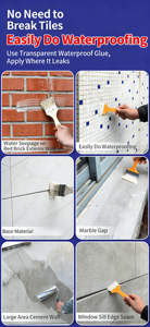 Revêtement imperméable transparent en polyurée, pas besoin de casser les carreaux, mastic de réparation des fuites pour salle de bain, rebords de fenêtre, murs extérieurs - Product Image 4