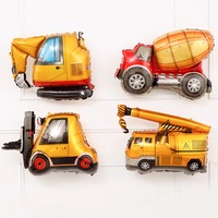 Camion autobus scolaire et train ballon en aluminium décorations de fête d'anniversaire pour garçon ballons joyeux anniversaire
