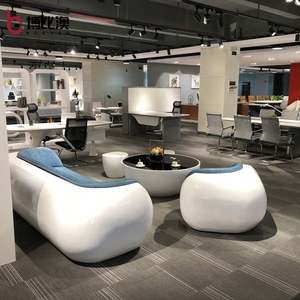 BOBIAO bianco lucido Executive singolo 3 posti in tessuto <span class=keywords><strong>Ceo</strong></span> Lounge in pelle per il tempo libero ricevimento dentale visitatore in attesa di ufficio divano - Product Image 5