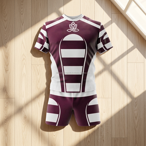 Tenue d'entraînement de rugby économique, maillot d'entraînement abordable, shorts, vente en gros, kit d'équipe pour club, école - Product Image 1