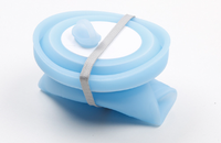 Bouteille d'eau portable pour animaux de compagnie en silicone imperméable pour l'extérieur, bol à eau pliable à motif solide pour chiens et chats
