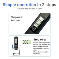 Stylo de test de pureté de l'eau TDS-H8 portable, compteur numérique TDS 0-9990ppm pour l'eau potable domestique, l'aquarium, le traitement de l'eau de piscine
