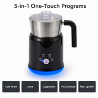Mousseur à lait électrique automatique 700 ml en acier inoxydable, machine à mousse de lait chaud pour cappuccino, latte, chocolat, 220-240 V
