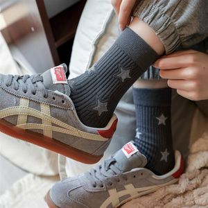 Women Five Pointed Star Mid Calf <b>Socks</b> Jacquard Breathable Double Needle Knit Autumn <b>Winter</b> Fashion <b>Socks</b> - Product Image 3