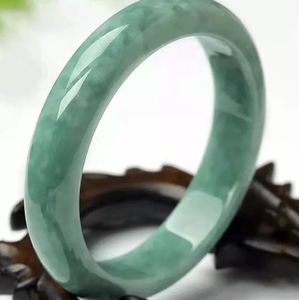 Cui Hellgrünes Armband mit Schwimmenden Blüten aus Natürlichem <span class=keywords><strong>Wangfu</strong></span>-Jade für Damen, Modisches Echtes Jade-Armband mit Schwimmenden Blüten - Product Image 2