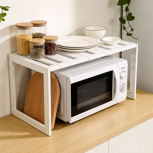 Scaffale Espandibile Giapponese Regolabile, Organizzatore <span class=keywords><strong>Salvaspazio</strong></span> Sotto Lavello per Bagno, Soggiorno e <span class=keywords><strong>Cucina</strong></span> - Product Image 6