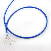 Harga Pabrik Kabel LAN Cat6 Kabel Outdoor Cat6A Tembaga Murni 0.52/0.56/0.57mm 4 Pasang FTP Shielded 305m Kabel CCA Selubung PE+PVC