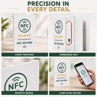 Tarjeta NFC de Revisión de Google de Vorx Tech, Tarjeta Inteligente de PVC Impresa Personalizada con Logotipo y Código QR para Empresas OEM