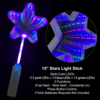 Bâton lumineux étoile coloré, accessoire de fête, bâton lumineux étoile de 15 pouces pour festival, concert, danse, événement, costume, cosplay