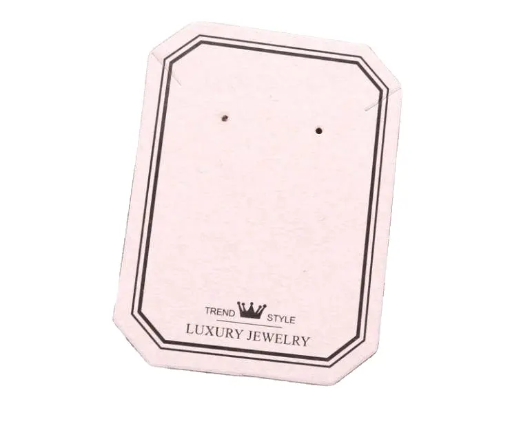 中国工場印刷カスタム高品質ロゴ高級イヤリングカード紙ハングカード印刷ハングタグ