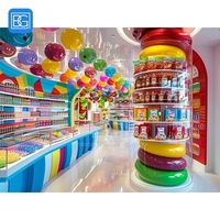 Vitrine en verre verrouillable pour magasin de détail commercial, service d'aménagement de magasin, présentoir à bonbons
