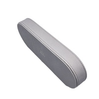 Boîte de rangement ovale en cuir haut de gamme pour télécommande, design luxe américain, pour hôtel