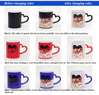 Tasse à café magique changeante de couleur en céramique et porcelaine, Mug en grès Mark