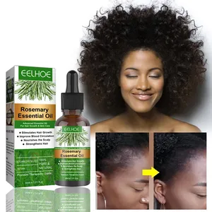 Naturale organico per la crescita dei capelli siero olio per donne prodotti per la cura dei capelli neri Anti perdita di rosmarino olio per la crescita dei capelli