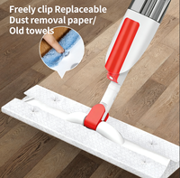 Expédition rapide, serpillière rotative à 360 degrés 3 en 1, comprend 2 tampons de serpillière avec bouteille rechargeable de 350 ml, nettoyage de sol de haute qualité