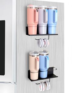 Organizador Magnético para Botellas de Agua, para Vasos Stanley de 40 y 30 oz, Soporte Magnético para Vasos, para Refrigerador, Cocina, Estante de Almacenamiento para Vasos - Product Image 1