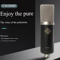 Nouveau microphone à condensateur professionnel EXD EM 900 pour studio, diffusion en direct, podcast, enregistrement vocal, certifié CE
