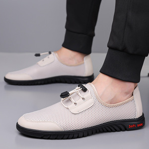 Zapatos Casuales de Verano para Hombre, Tejido Fly Knit, Malla Transpirable, Suela de Goma Ligera, Punta Redonda, con Logo, Sin Cordones - Product Image 2