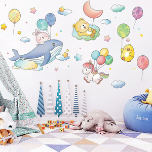 Palloncini creativi rosa per la stanza della ragazza <span class=keywords><strong>adesivi</strong></span> <span class=keywords><strong>murali</strong></span> per unicorno per la decorazione della camera da letto dei bambini - Product Image 1