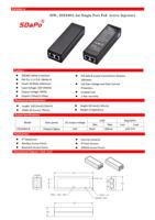Inyector SDAPO 2,5 Gigabit IEEE802.3at PoE + compatible con 1G/G, un puerto, venta directa de fábrica, inyector PoE activo de tamaño Mini