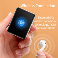 Pemutar MP3 Mini portabel, pemutar musik & buku elektronik multifungsi dengan Radio FM mendukung kartu TF & pemutaran nirkabel
