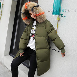 Giacca Invernale da <span class=keywords><strong>Donna</strong></span> alla Moda con Piume, Cappuccio con Collo in Pelliccia, <span class=keywords><strong>Cappotto</strong></span> Imbottito - Product Image 3